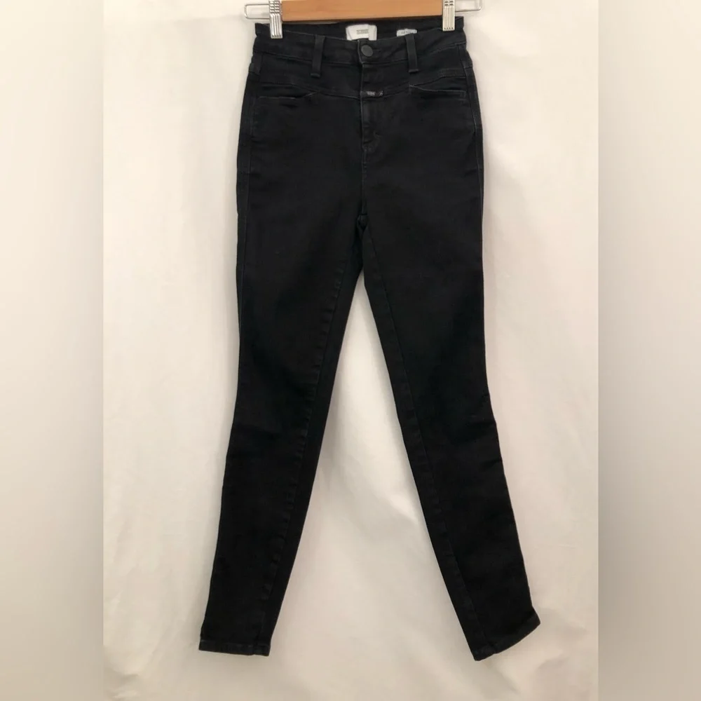 Closed Anthropologie Skinny Pusher 1920 Jeans Black Made In Italy Size 25 - Picture 14 of 14